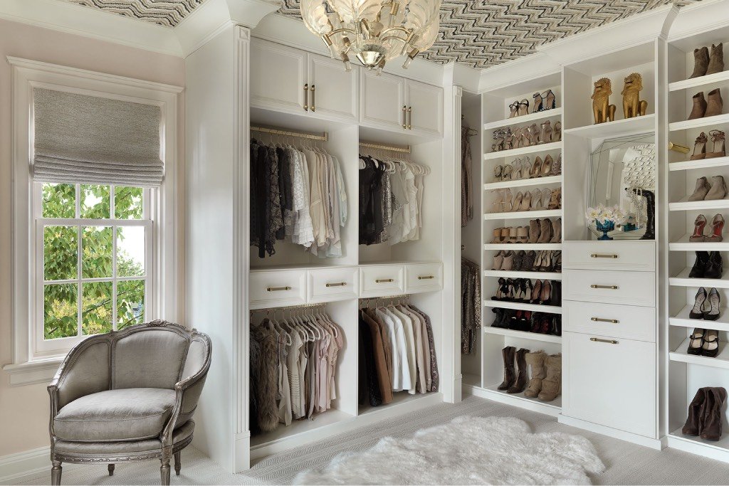 Modern white bathroom cabinetry with sleek finishes