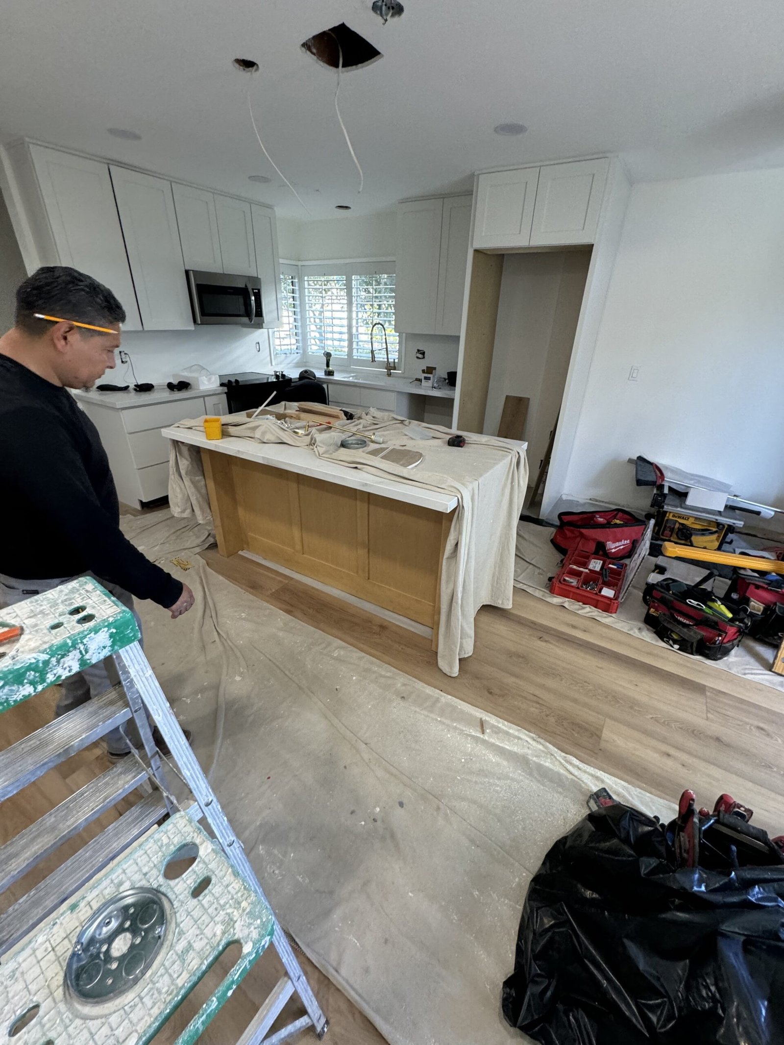 quartz countertop island Carlsbad kitchen remodel