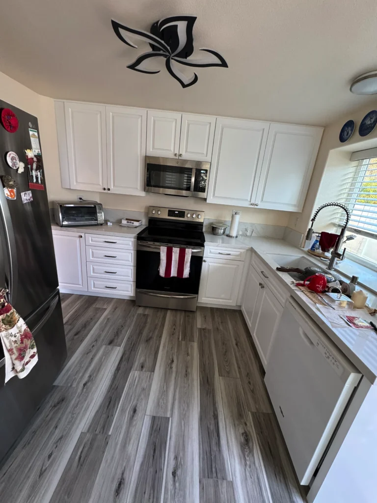 custom white oak shaker cabinets Carlsbad remodel
