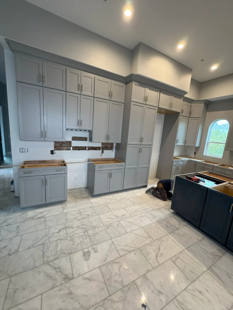 two-tone shaker cabinet installation Fallbrook