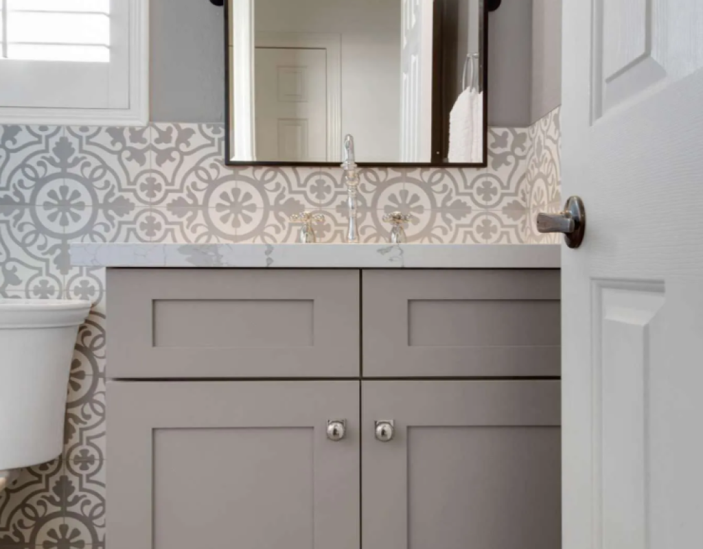 Professional cabinet maker designing bathroom cabinets in Oceanside, CA