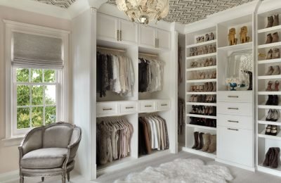 Modern white bathroom cabinetry with sleek finishes