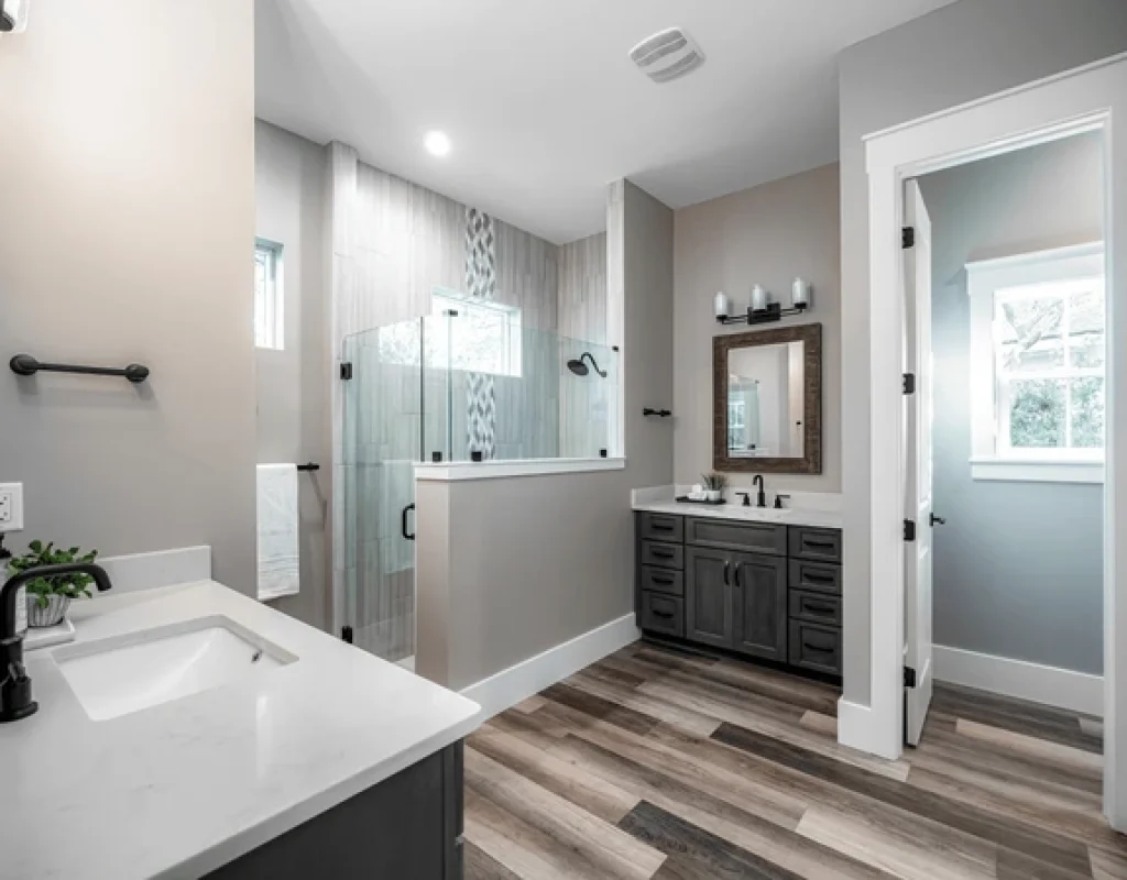 Custom bathroom cabinets designed for Carmel Valley, CA homes