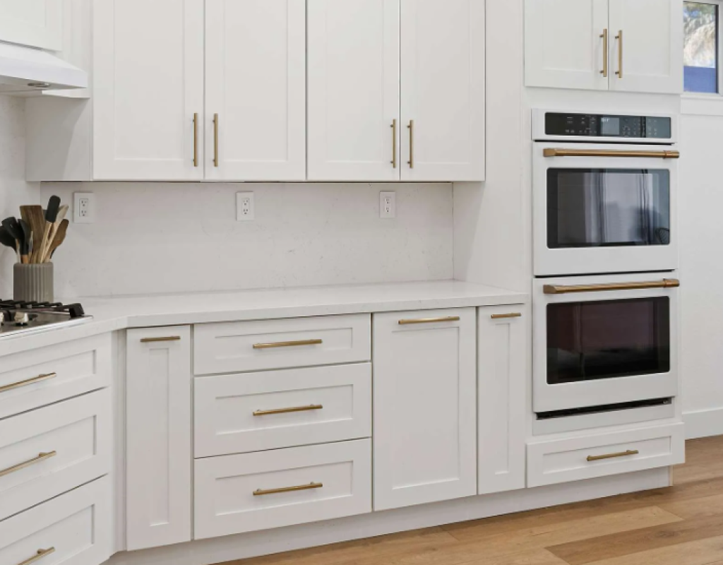 Elegant shaker cabinets installed in a modern La Jolla kitchen