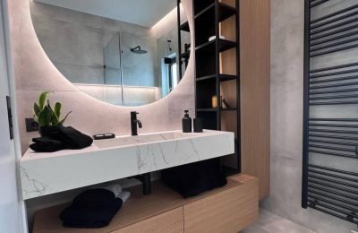 Modern bathroom cabinet design with sleek finishes